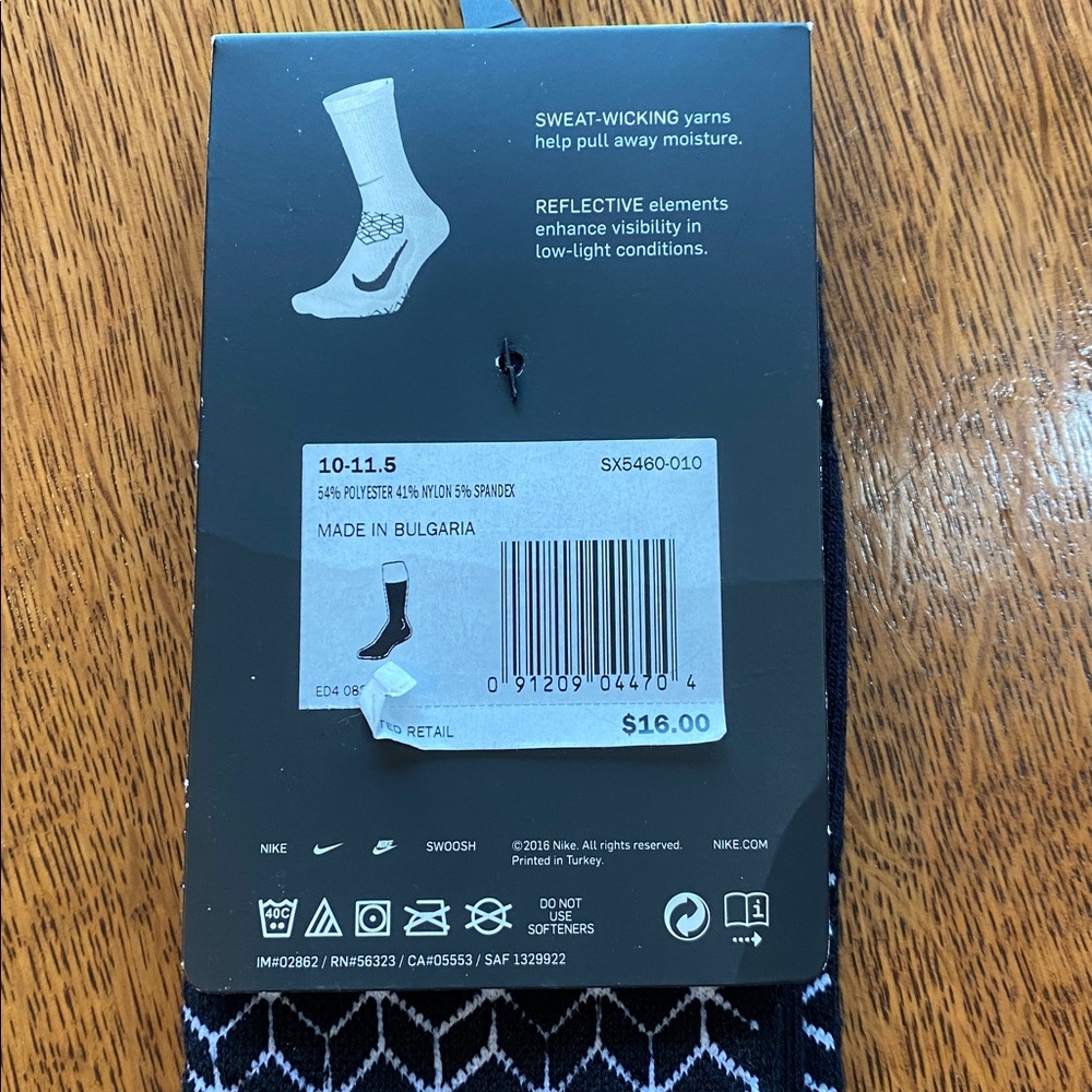 10-11.5 Nike R & L Reflective Elite Cushioned Women 11.5-13 Men Unisex Crew Sock - Picture 5 of 13